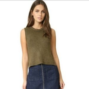 Madewell Olive Green Sleeveless Knit Top